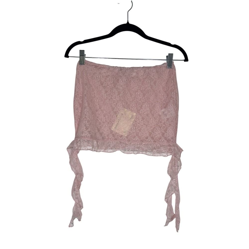 Peppermayo Dance Again Lace Mini Skirt US 2/Au 6 Sheer Pink Coquette Fairy - Picture 4 of 12